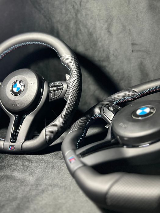 Volan BMW M pentru F10/F30/F01/E90/E92/X1/X3/X4/X5/X6 etc Piele Tesit