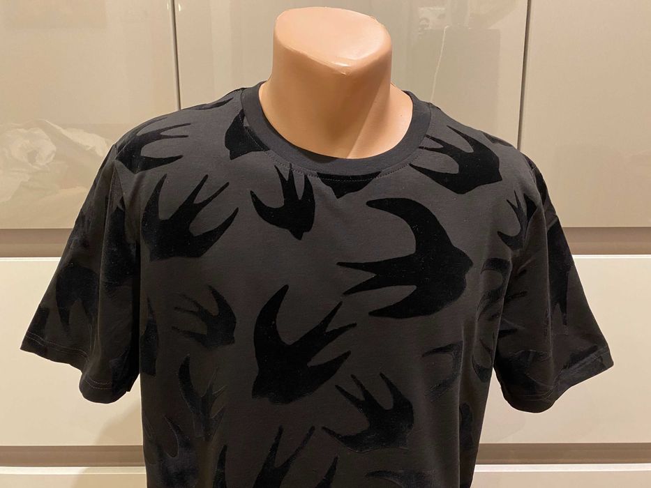 Оригинална тениска Alexander Mcqueеn, черна, размери: S и M