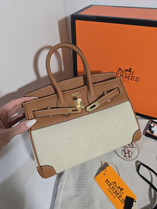 Налична чанта Hermes Birkin Toile 25
