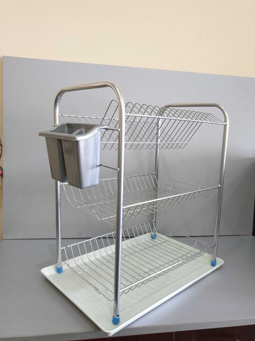НОВИ! метален сушилник за чинии на 1, 2 и 3 етажа с кошничка