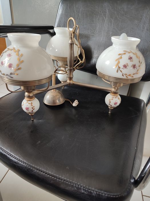 Candelabre bronz și cristale autentice