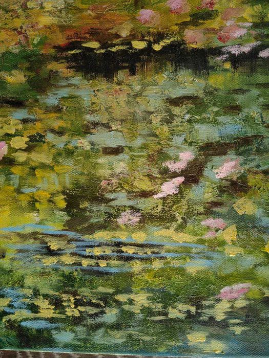 Vand tablou - inspiratie Claude Monet - Nuferi 80x80 cm