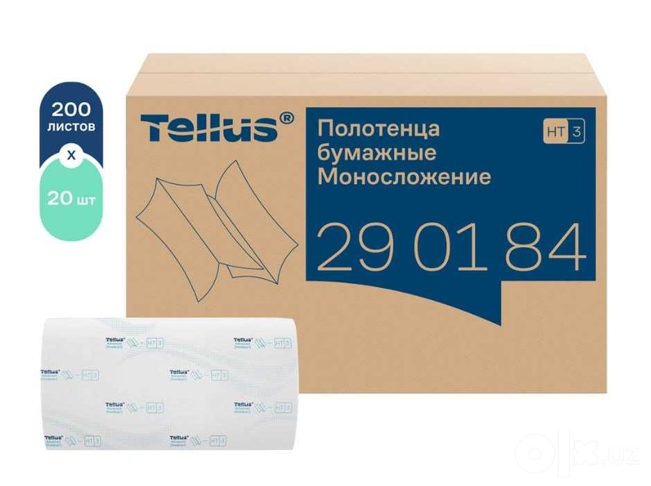 290184 Tellus бумажные листовые полотенца, сложение ZZ