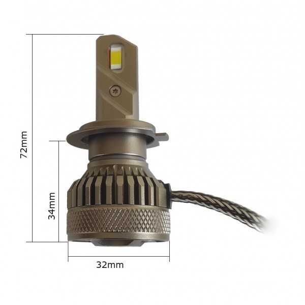 Комплект LED крушки Automat, Диодни крушки H4, 12V, 24V, 60W, 6000K
