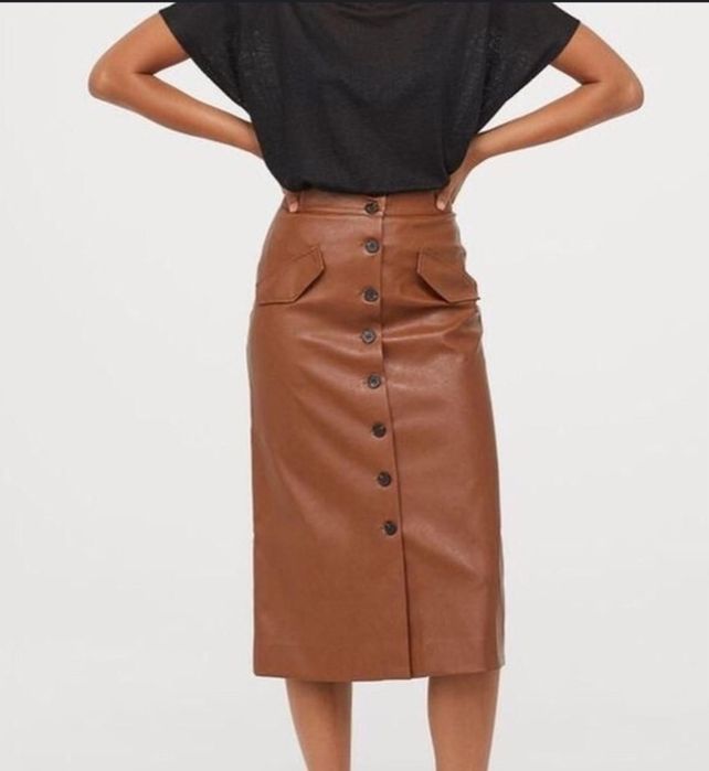 Кожена пола H&M 34