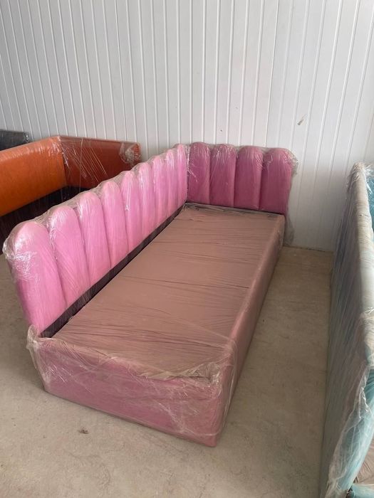 Детская мягкая кровать угловая