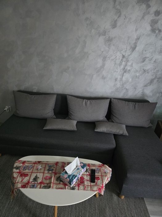 Canapea coltar extensibila gri- lada depozitare