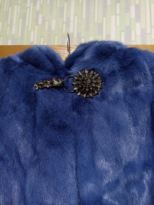 Шуба норковая (голубая)