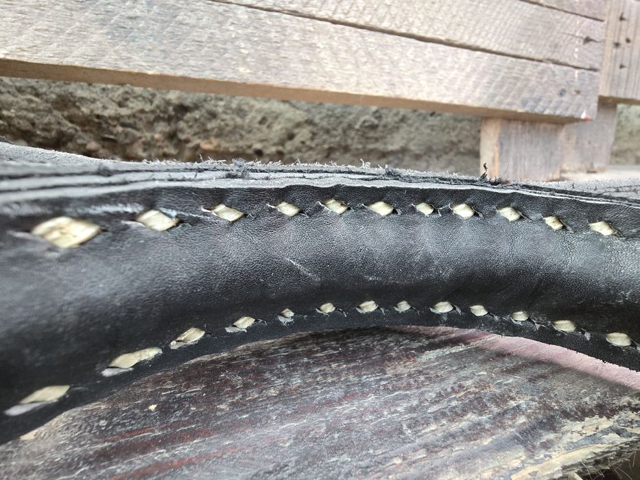 Ham de piele cu alama