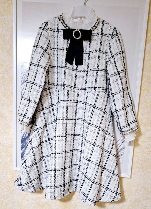 Rochie tweed pentru fete, 7 ani