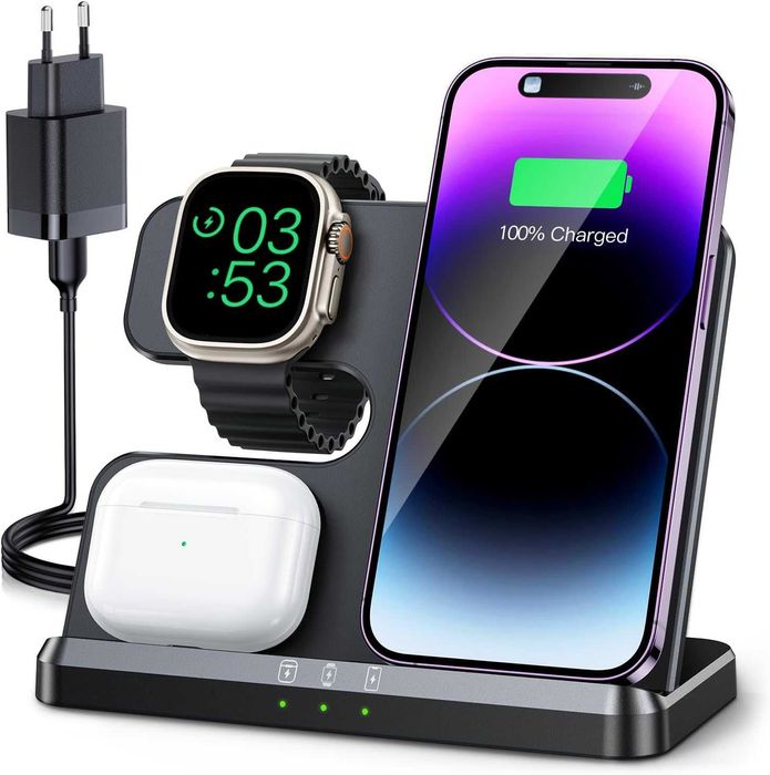 Încărcător wireless 3 în 1 Wireless Charger