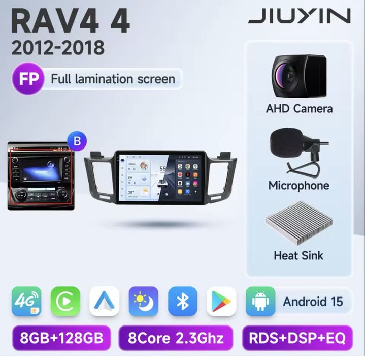 Toyota RAV4 XA40 (2012-2018) Android 15 / 8GB / 128GB