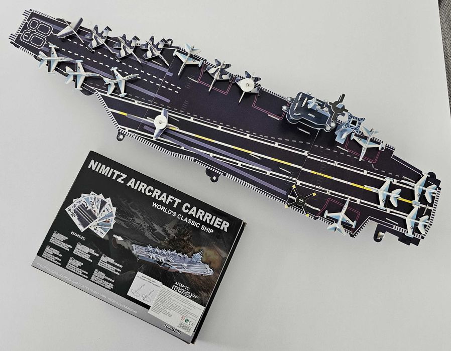 Puzzle 3D Portavion Nimitz de 70 de piese 77 x 18 x 20 cm