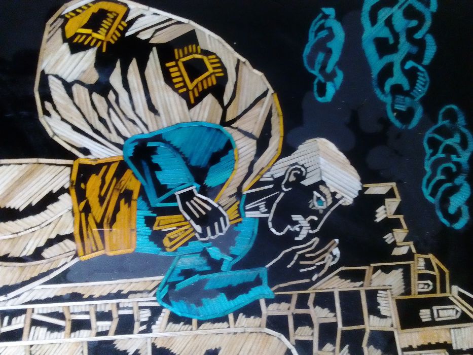 Картина рисувана със сламки