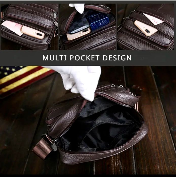 Мъжки функционални кожени чантички/Черна и Кафява ест.кожа -8%Промоция