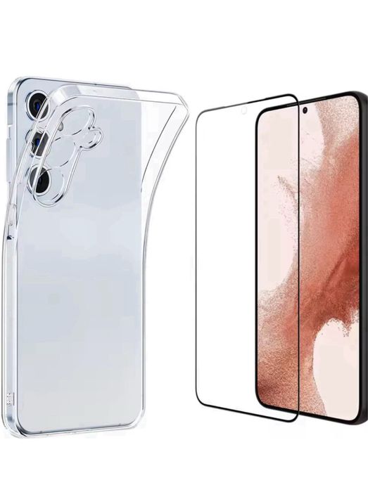 Samsung A07 A17 A26 A36 A56 A37 A57 Husa Simplity Clara Neagra si Folie Sticla