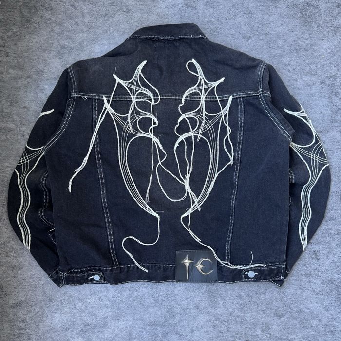 Geacă Thug Club Denim Neagră Originală Archive Streetwear Coreea de Sud – Mărimea M-L
