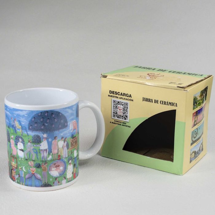 Cana ceai/cafea porțelan picturi Armando Torres/Texas with love