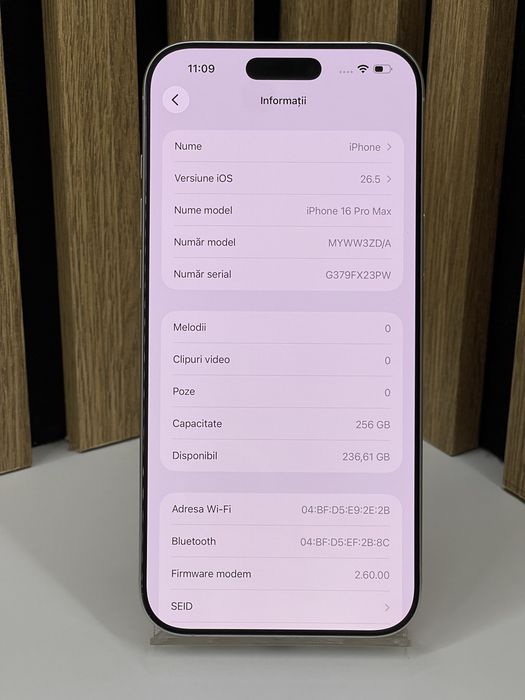 Iphone 16 Pro Max 256Gb 94% baterie Garantie / Factura #59093