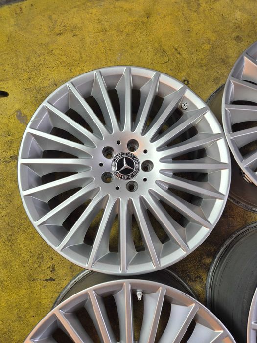 4 Jante Aliaj 5x112 19'' OEM Mercedes S-Class W222 - 2 Latmi 8.5J ET 36 / 9.5J ET 43.5 + Senzori OEM Mercedes