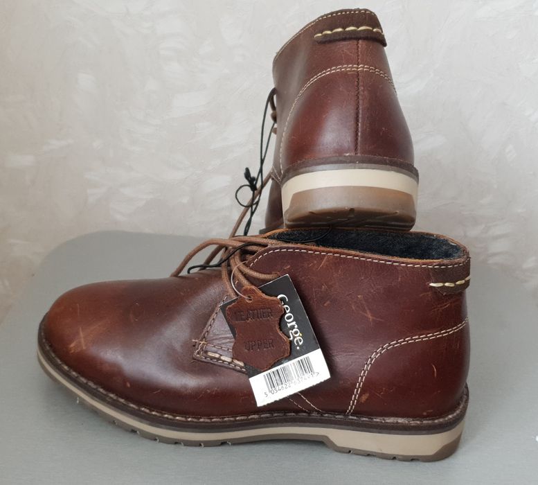 Кожаные ботинки английской фирмы George на мальчика, 33 размер, новые.