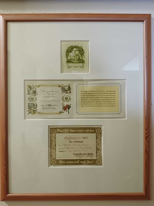 Немски спестовни ваучери за раждане на дете  – Трети райх. RARE