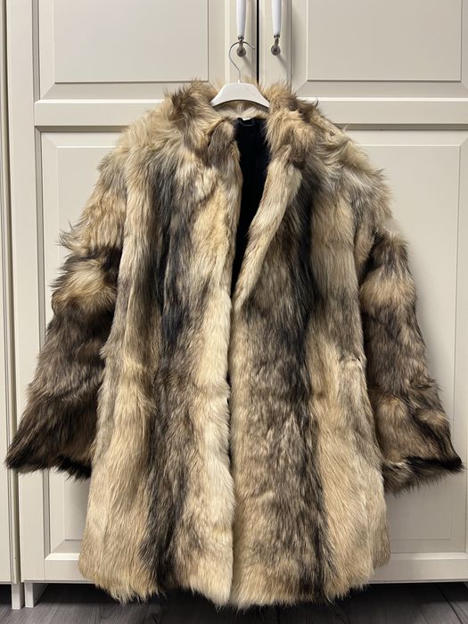 Haina blana naturala de vulpe