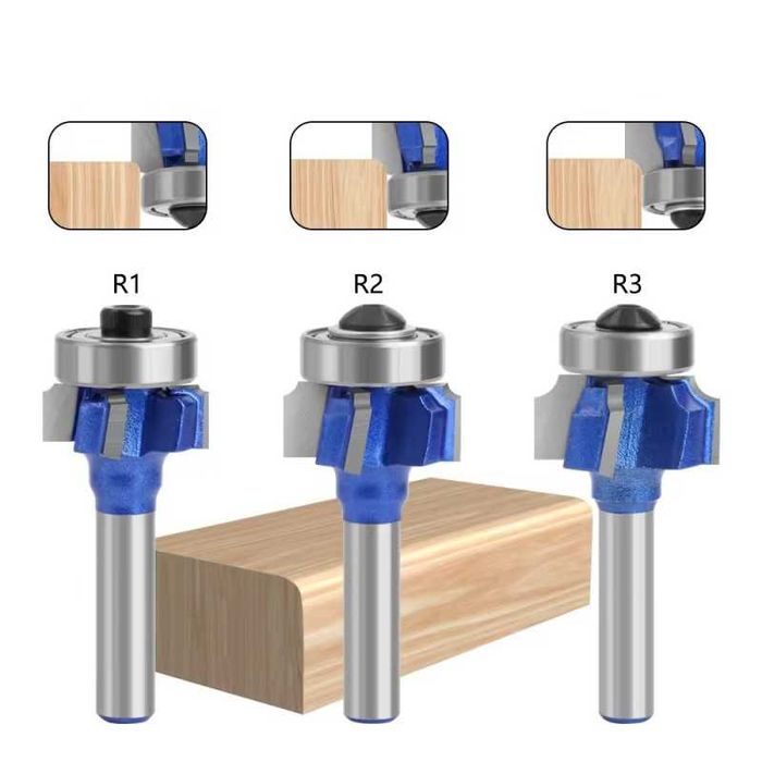Фрезер за заобляне с долен лагер 8x22x8 R1mm, Захват 8mm, 4030