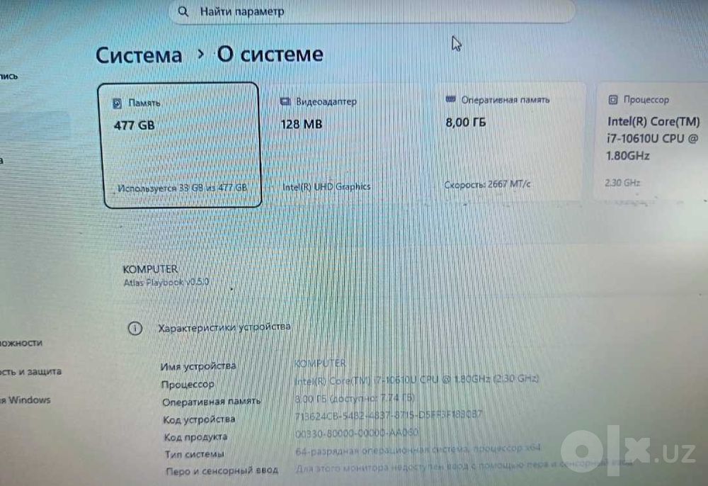 Noutbuk core i7 10-avlod