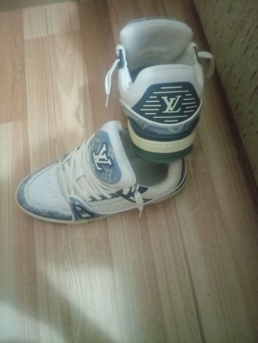 Louis Vuitton blue and white sneakers