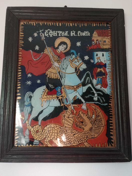 Icoană pe sticlă