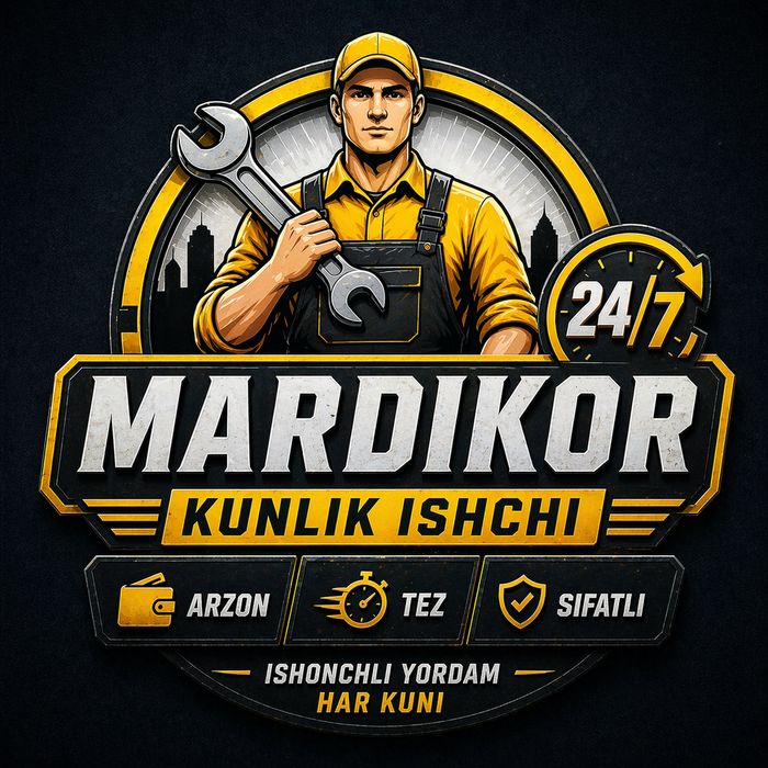 Mardikor kunlik ishchilar bor 24/7 Toshkent bo'ylab
