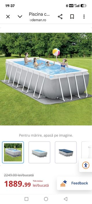 Piscina Intex și pompa cu nisip