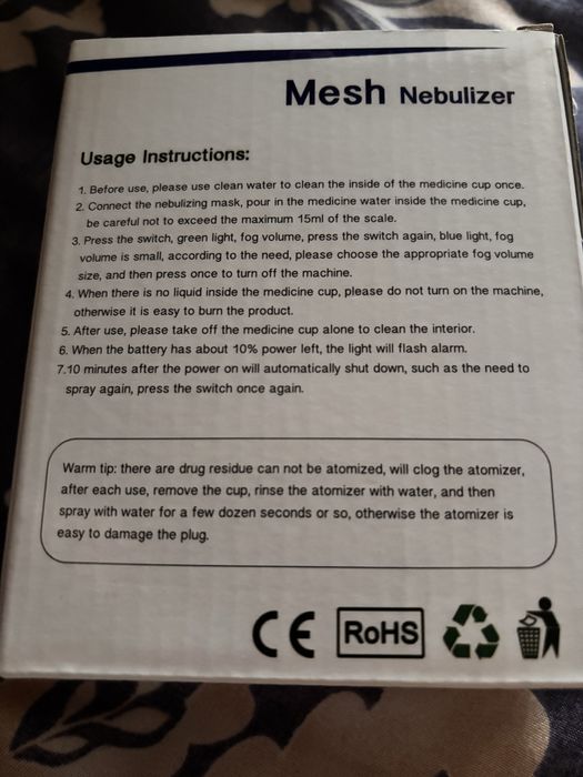 Mesh небулайзер ингалятор