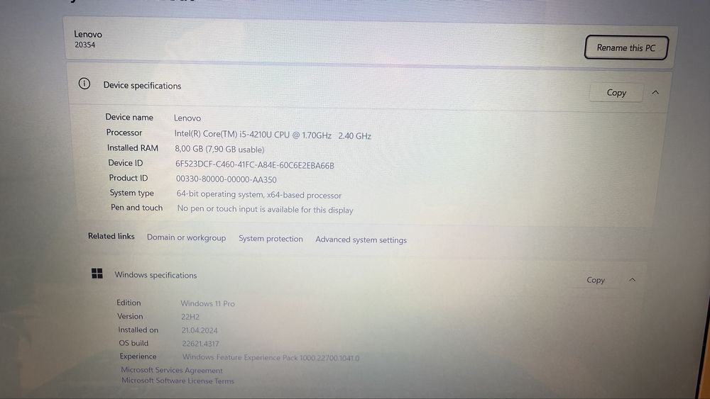 Laptop Lenovo IdeaPad Z50-70 Alb