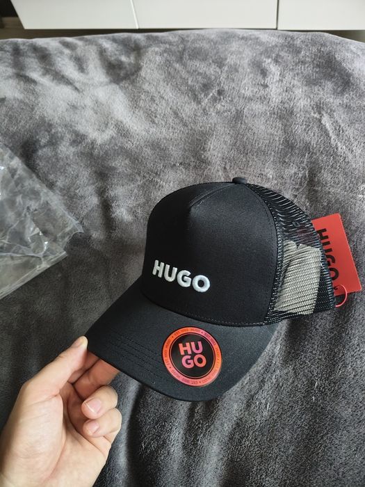 Hugo Marsel trucker șapcă neagra unisex cu logo brodat OS noua originala