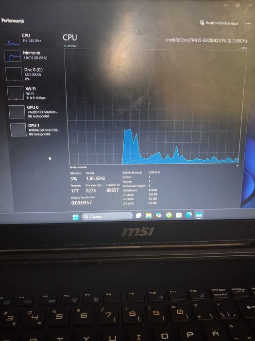 Vand/schimb leptop gaming msi schimb cu scuter