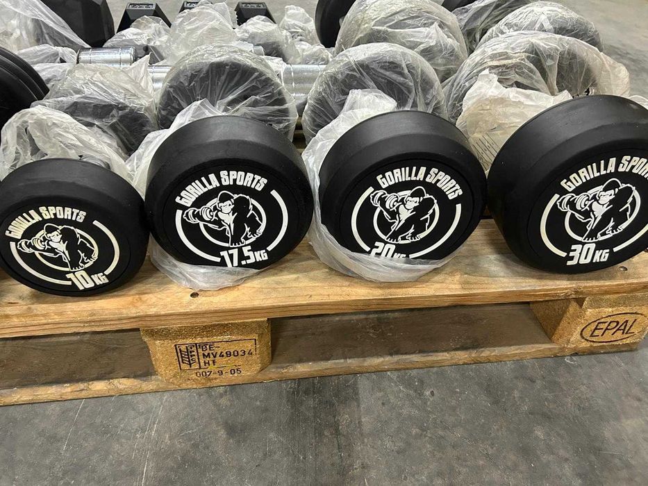 Pachet gantere fixe cauciucate 77,5 kg : 10, 17,5; 20 ,30