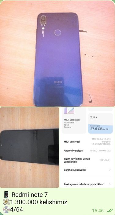 Redmi note 7 sotiladi