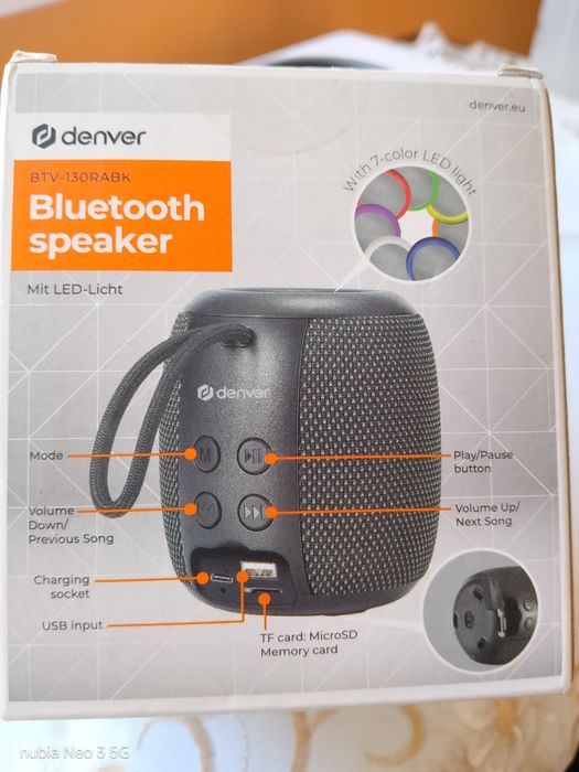 Boxa Bluetooth Denver nou