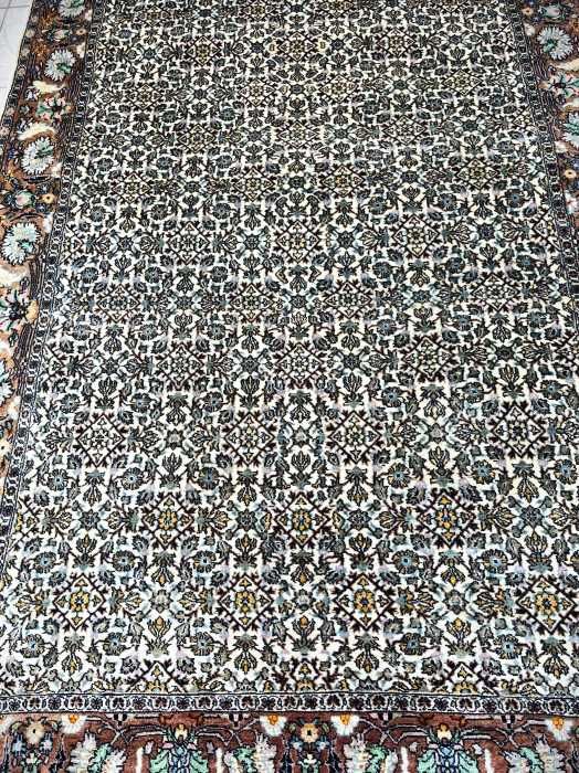 Elegant covor persan-Bidjar-lană-manual-flori stilizate-Belgia