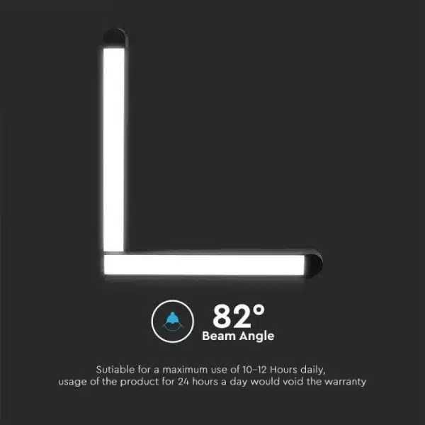 LED 25W Магнитно тяло Ъгъл за Релса Открит Монтаж V-tac Slim L форма