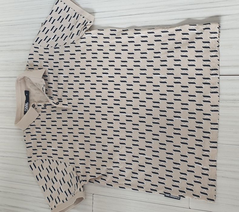 Karl Lagerfeld Monogram Cotton Mens Size M НОВО ОРИГИНАЛ Мъжка Тениска