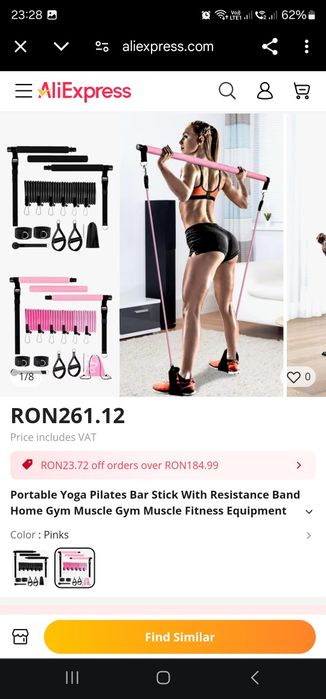 Bara fitness pilates sport acasa unisex