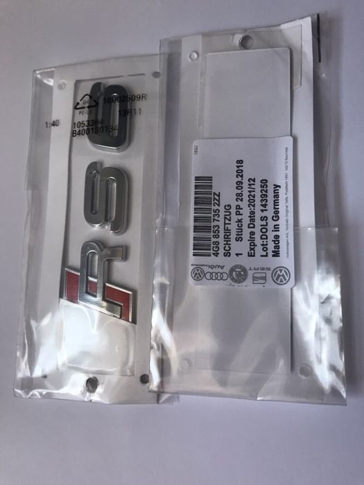 Emblema Audi RS6 spate