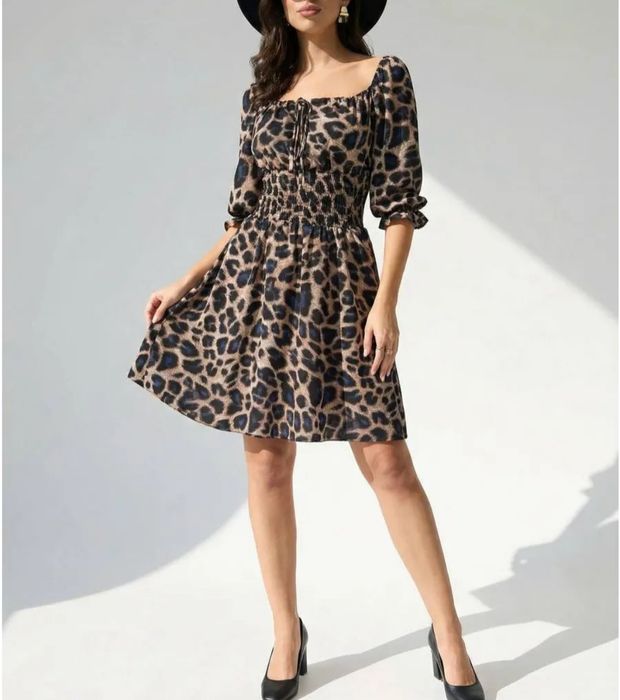 Платье новое леопард