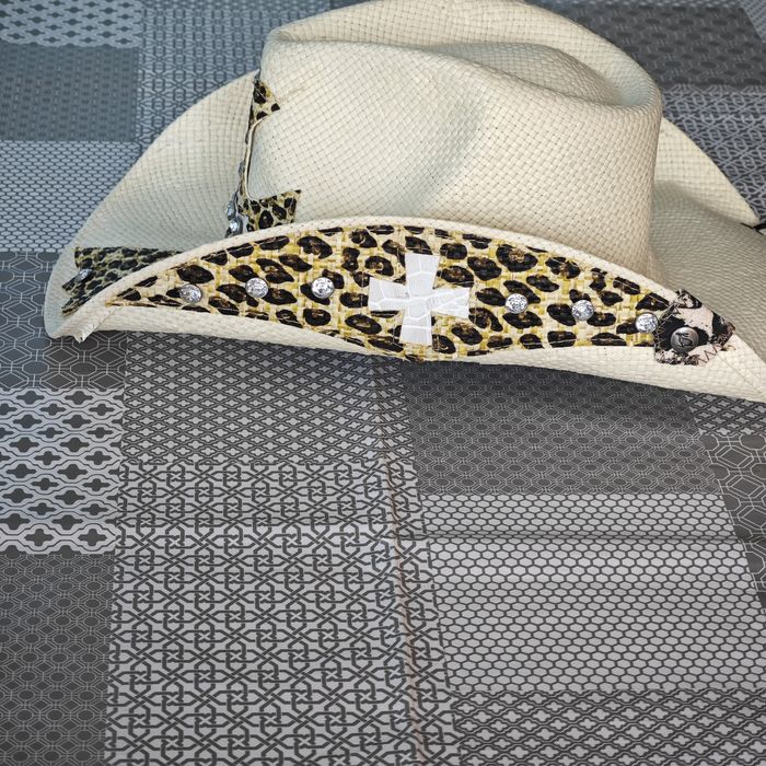 Pălărie cowboy / cowgirl Peter Grimm vintage Rockstar Ivy animal print