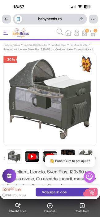 Patut pliant Lionelo Sven Plus, Nou