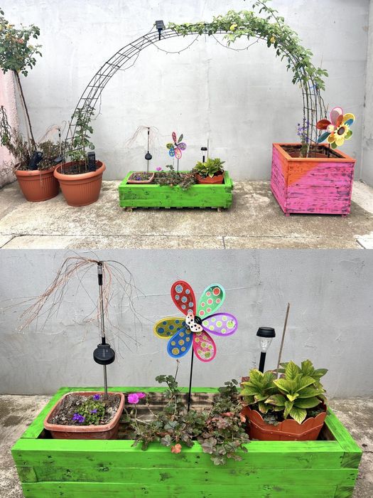 Jardiniere din lemn pentru flori