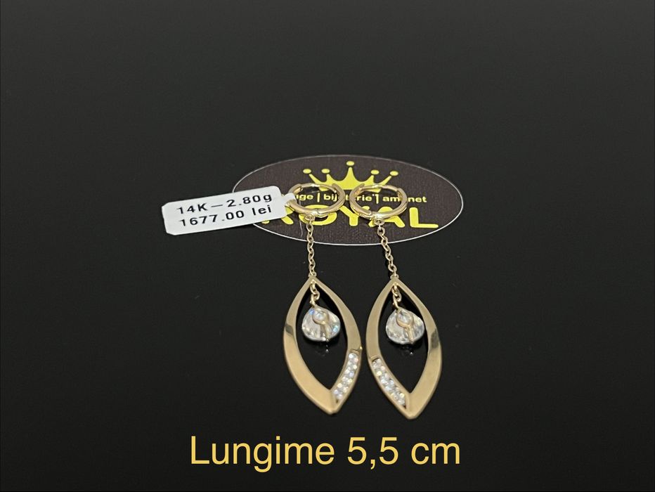 Bijuteria Royal CB : Cercei dama aur nou 14k 2,80gr